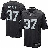 Nike Men & Women & Youth Raiders #37 Hayes Black Team Color Game Jersey,baseball caps,new era cap wholesale,wholesale hats